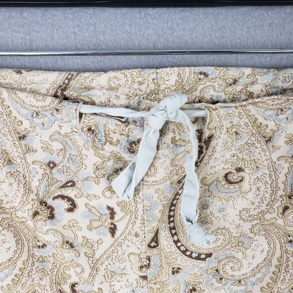 Pottery Barn Size‎ S Pajama Set Beige Paisley Neutral Rustic Timeless Loungewear - Picture 9 of 15